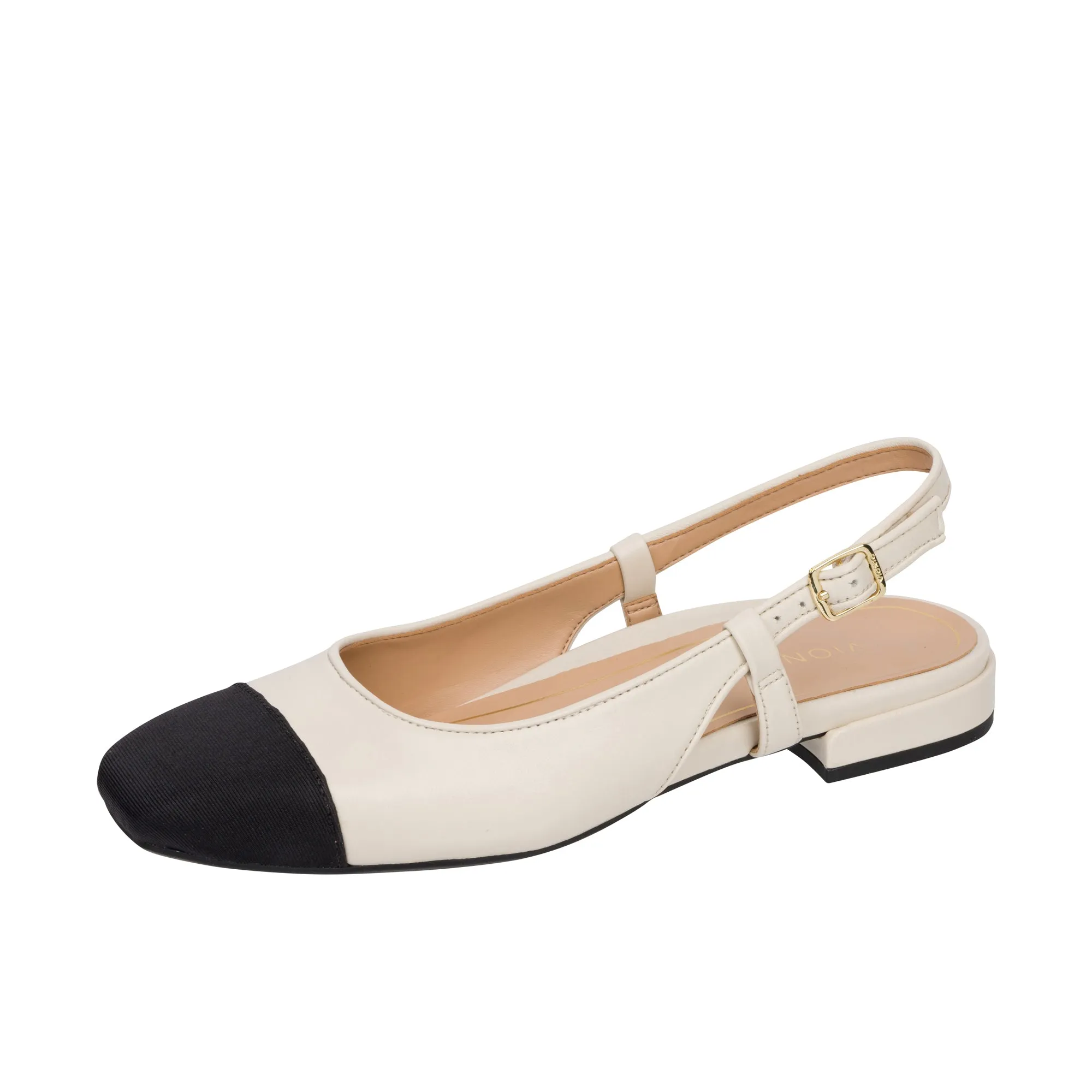 Vionic Womens Petaluma Slingback Flat Cream