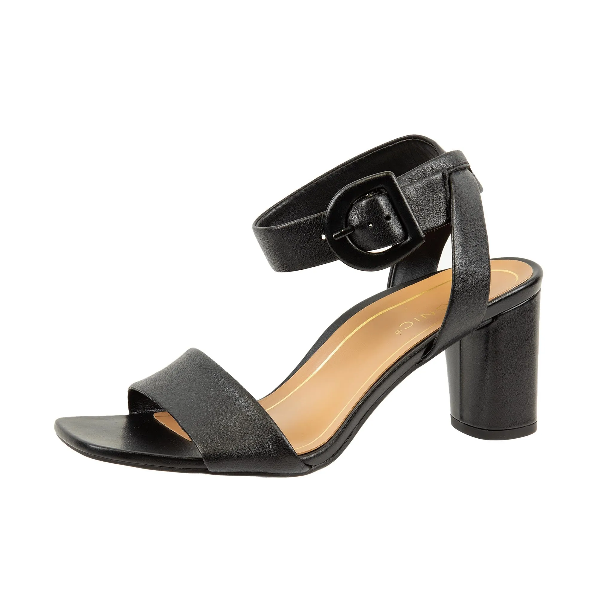 Vionic Womens Zinfandel Block Heel Sandal Black