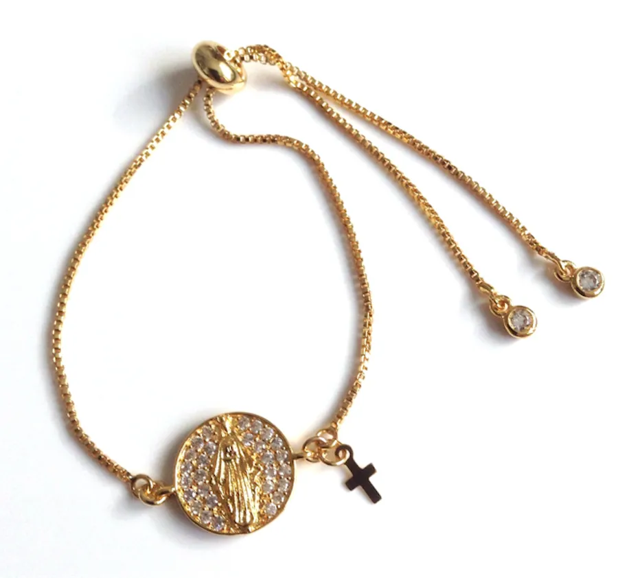 Virgen de Milagrosa Bolo Bracelet Adjustable