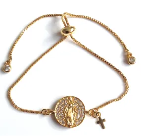 Virgen de Milagrosa Bolo Bracelet Adjustable