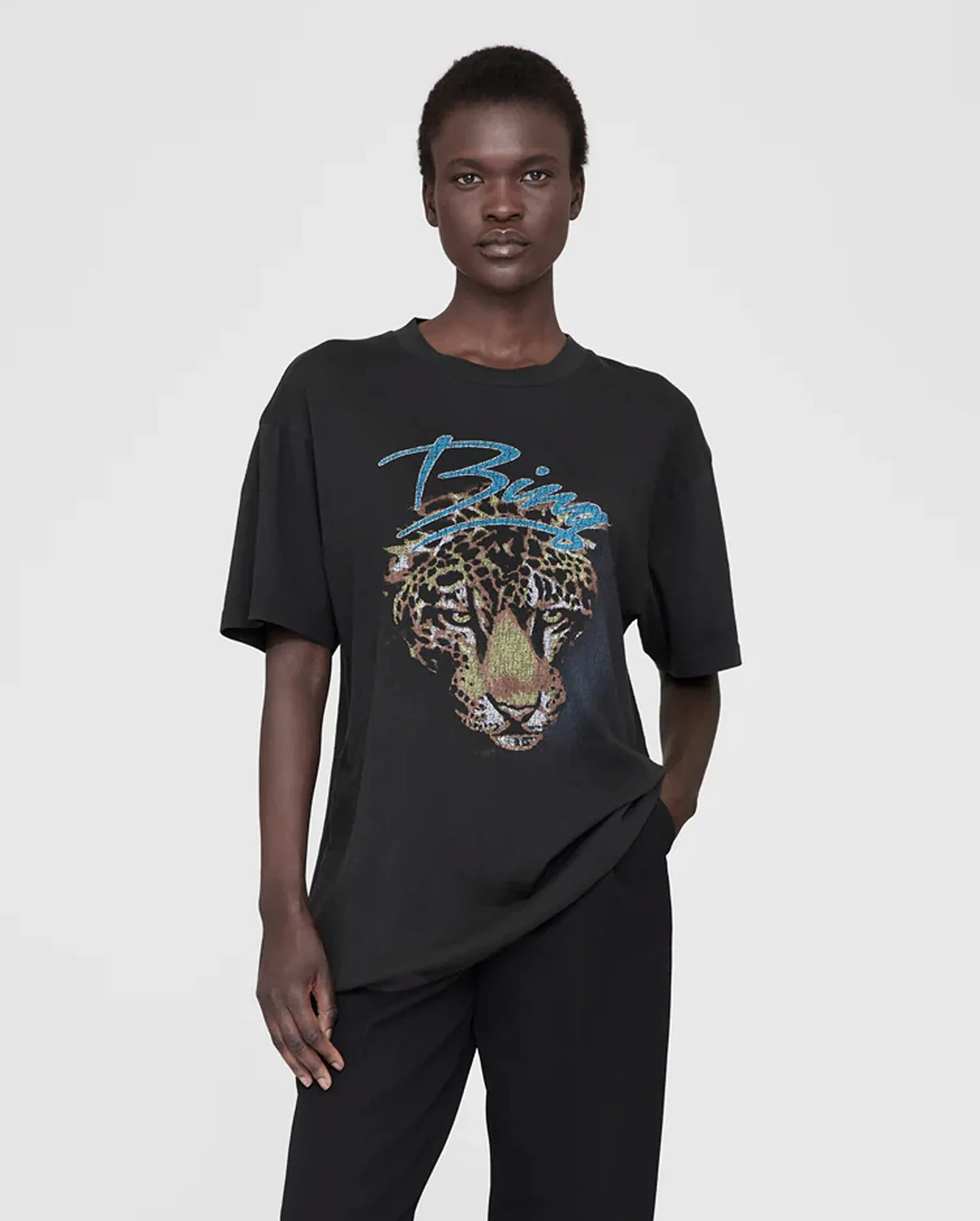 WALKER TEE LEOPARD / VINTAGE BLACK