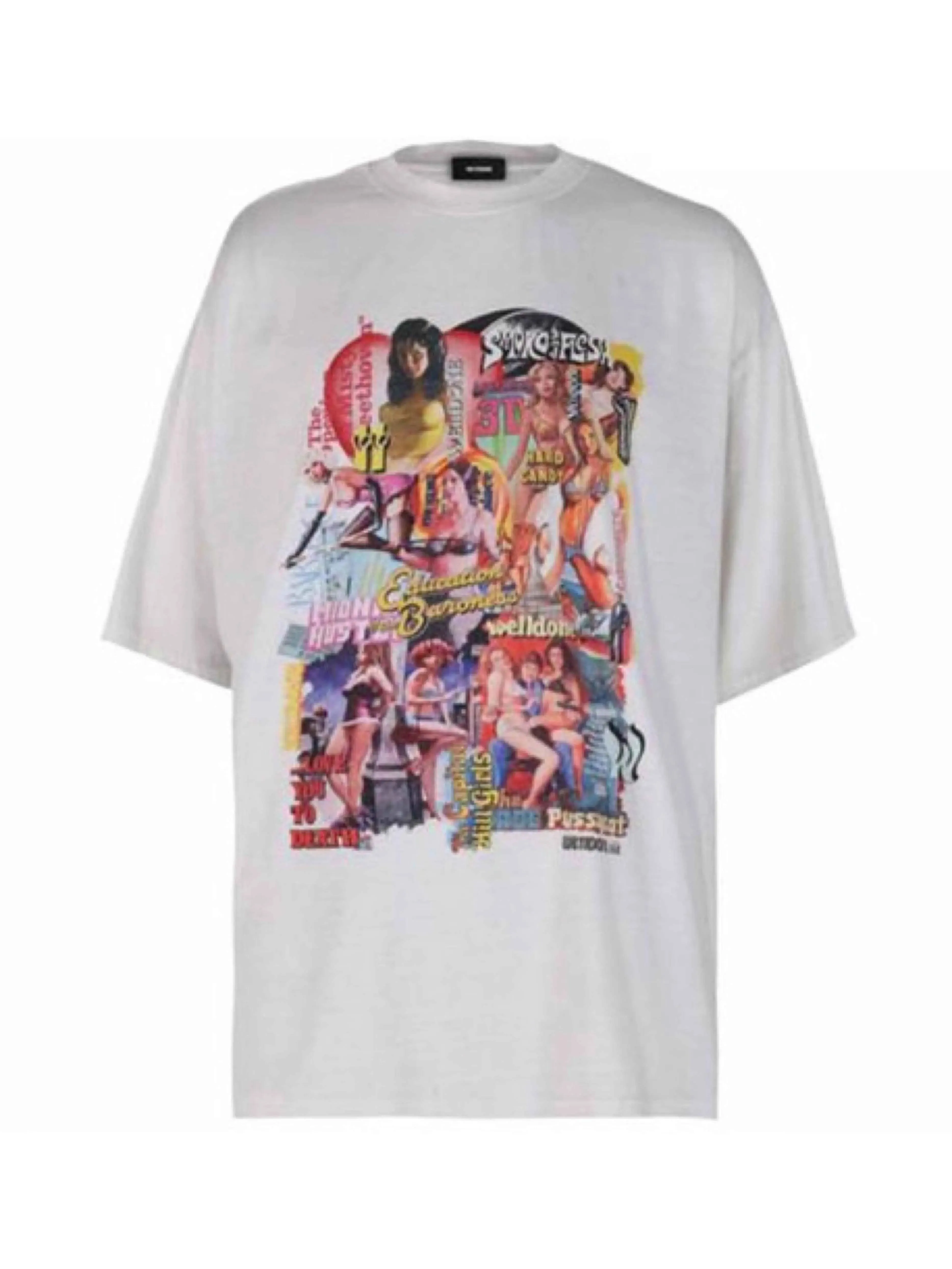 We11done Oversized Movie Collage Tee Off-White