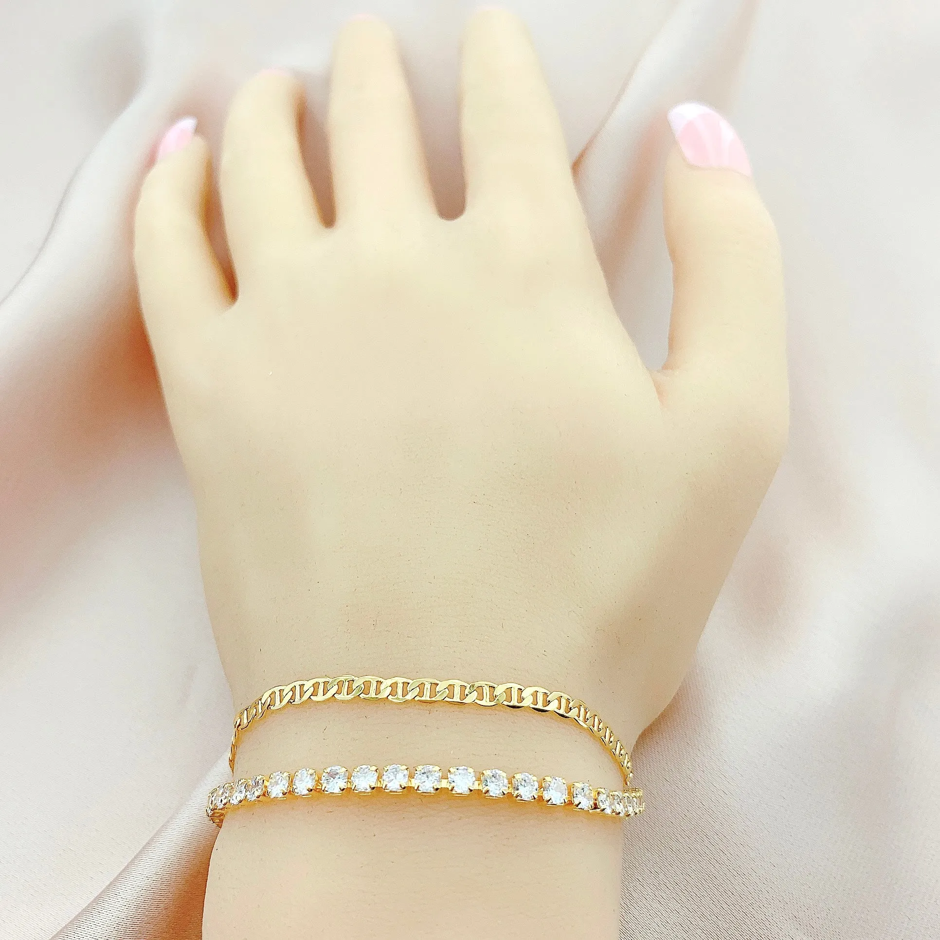 Women's Fashion CZ Chain Bracelet