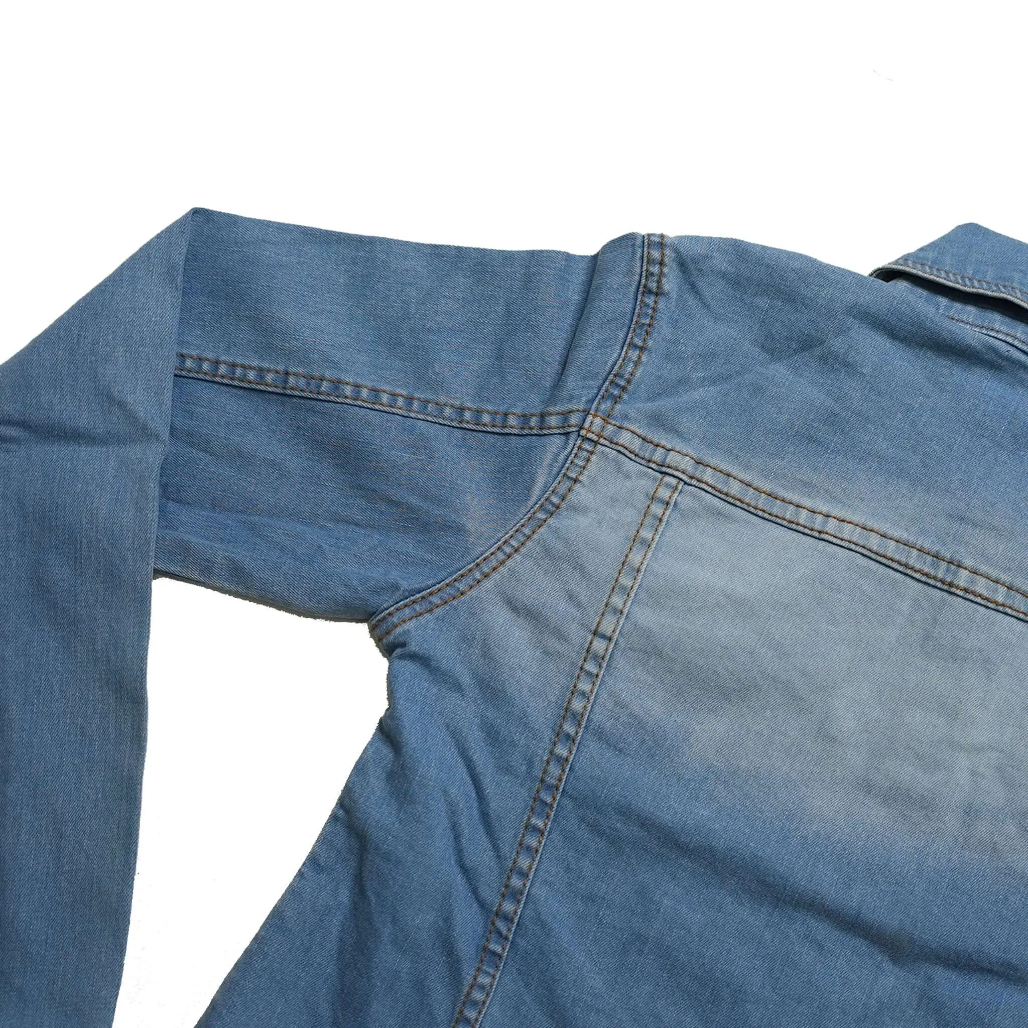 Women's Jean Jacket - Long Sleeves Button Closure