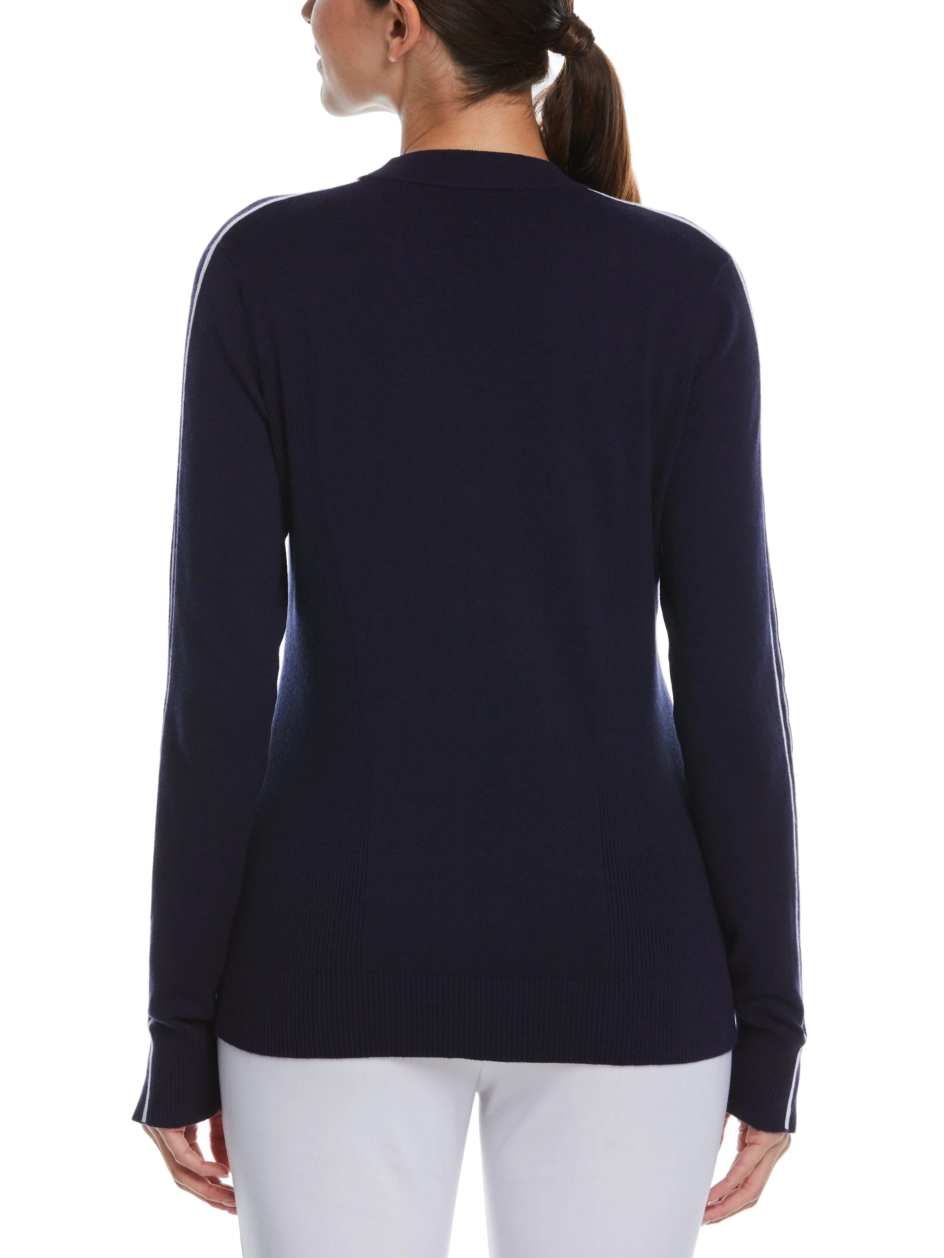 Womens Mock Neck Golf Sweater