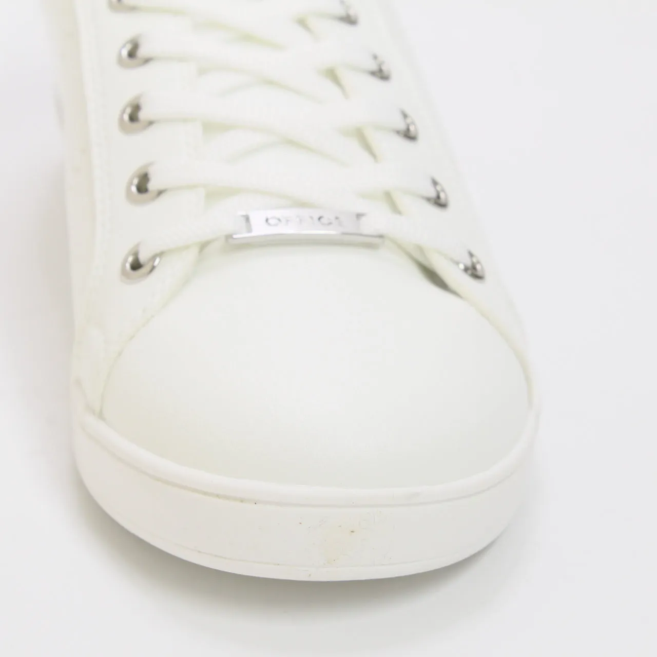 Womens Office Forceful Lace Up Trainers White Nude Mix