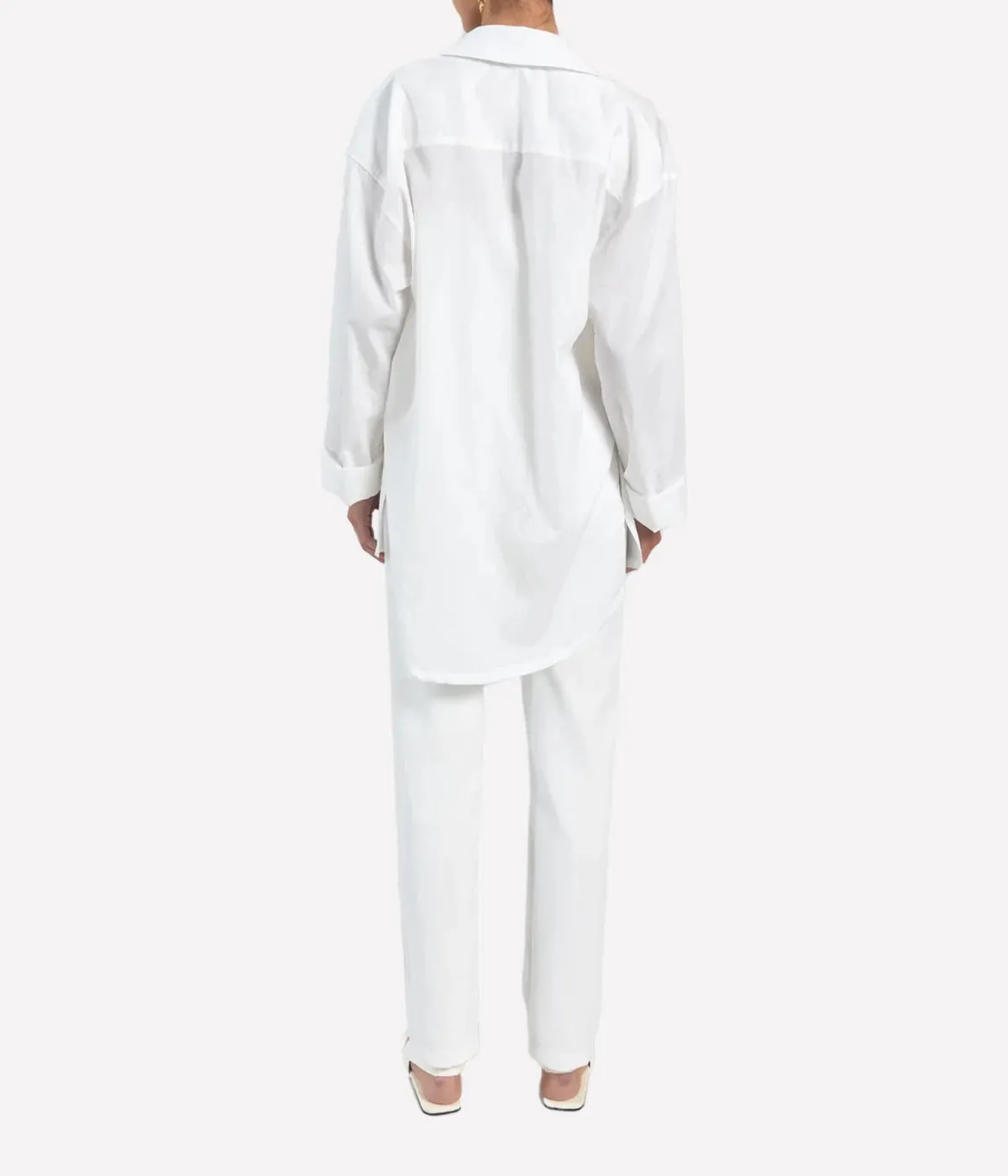 Yoko Oversized Button Down in White